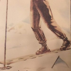 Antiguo cartel esquí