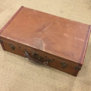 Maleta Antigua Madera y Piel