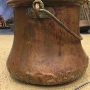 Olla cobre antigua forma original