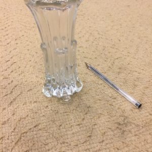 Jarrón Vidrio Tallado