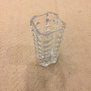 Jarrón Vidrio Tallado